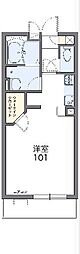 レオネクストレマーニ 1Kの間取図画像