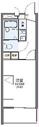 レオパレスコーポ御代川2 1Kの間取図画像