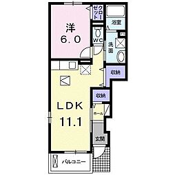 エスプリ2 1LDKの間取図画像
