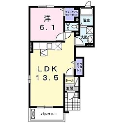 アルカンシエル1 1LDKの間取図画像