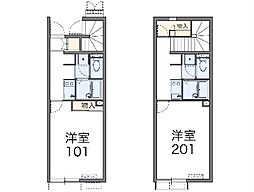 レオネクストチャコルル 1Kの間取図画像