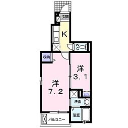 グラース 1Kの間取図画像