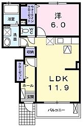間取図画像 1LDK