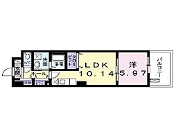 ブリリアン・レジデンス 1LDKの間取図画像