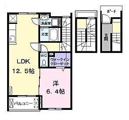 アルバ　Ａ 3階1LDKの間取り