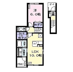 ラッフィナート 1LDKの間取図画像