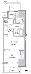パークアクシス名古屋山王橋 1DKの間取図画像