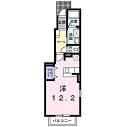 小田急小田原線 町田駅 バス8分 体育館前下車 徒歩5分の賃貸アパート 1階ワンルームの間取り