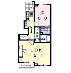間取図画像 1LDK