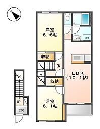 プレシャス 2LDKの間取図画像