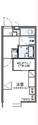 レオパレス下八重田 1Kの間取図画像