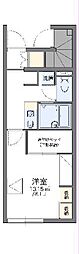 レオパレスアミティエム 1Kの間取図画像