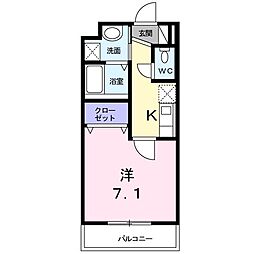 ベジータ 1階1Kの間取り