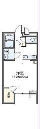 レオネクストロイヤル 1Kの間取図画像
