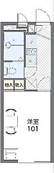 レオパレスパルコート2 1Kの間取図画像