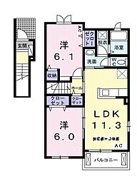 間取図画像 2LDK