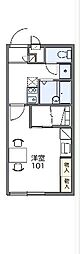 レオパレスプラサイド 1Kの間取図画像