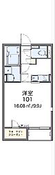 レオネクストパトリ 2階1Kの間取り