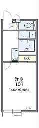 レオネクストシエナ 1Kの間取図画像