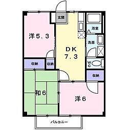 ハイツまるなか 3DKの間取図画像