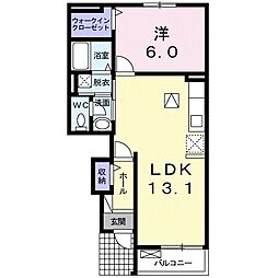 グッドベルA 1LDKの間取図画像