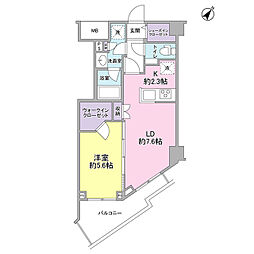 東急大井町線 中延駅 徒歩1分の賃貸マンション 4階1LDKの間取り