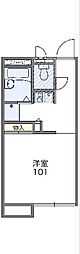 レオパレスアルファ 1Kの間取図画像