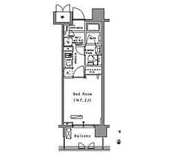 パークアクシス住吉 1Kの間取図画像