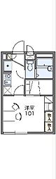 レオパレスＥＸ 1階1Kの間取り