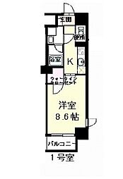 ホタカリュミエール・イワタ 1Kの間取図画像