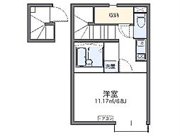 レオネクスト那由多 2階1Kの間取り