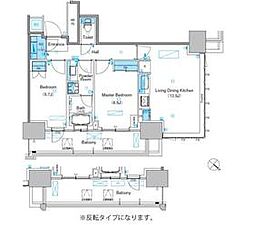 パークアクシス豊洲キャナル 2LDKの間取図画像