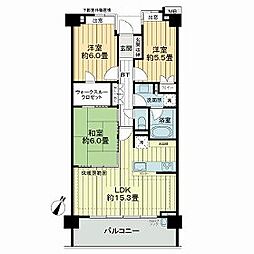 ライオンズ志村坂上レジデンス 4階3LDKの間取り