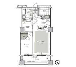 ParkCube西ヶ原STAGE 1LDKの間取図画像
