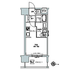 パークキューブ板橋本町 1Kの間取図画像