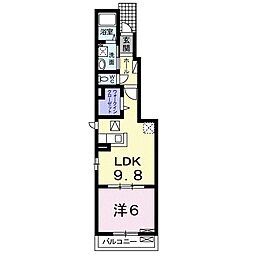 シャンフルール・アイ 1LDKの間取図画像