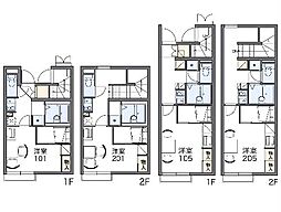 JR南武線 西府駅 徒歩12分の賃貸アパート 1階1Kの間取り