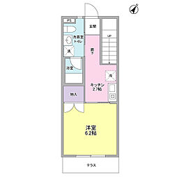 JR京浜東北・根岸線 田端駅 徒歩2分の賃貸アパート 1階1Kの間取り