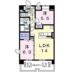ウィステリア 2LDKの間取図画像