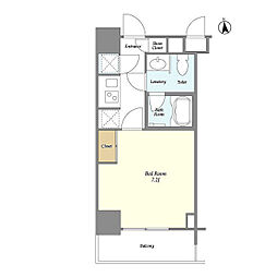 JR山手線 恵比寿駅 徒歩5分の賃貸マンション 8階1Kの間取り