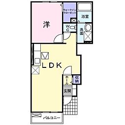 エリア21ヴァーサB 1LDKの間取図画像
