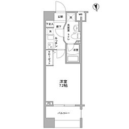 メインステージ白金高輪駅前 1Kの間取図画像