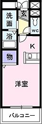 ドミール・ラフィネ ワンルームの間取図画像