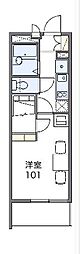 レオパレスシフォン 1Kの間取図画像