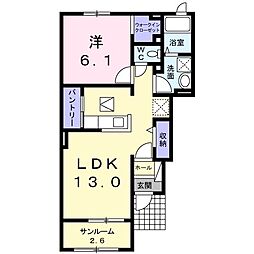 スターSK 1LDKの間取図画像