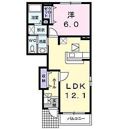 ルミエール・FA 1LDKの間取図画像