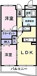 サンライトC 2LDKの間取図画像