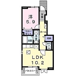 アルコバレーノ2 1LDKの間取図画像