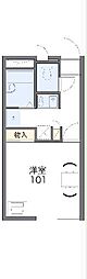レオパレスcubo 1Kの間取図画像