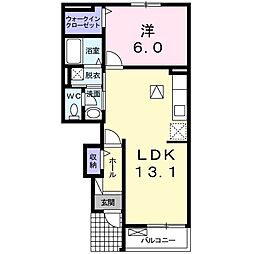 テネリージ 1LDKの間取図画像
